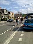 Obrázek 1: Vyhrazený jízdní pruh v ulici Polanecká, Ostrava
